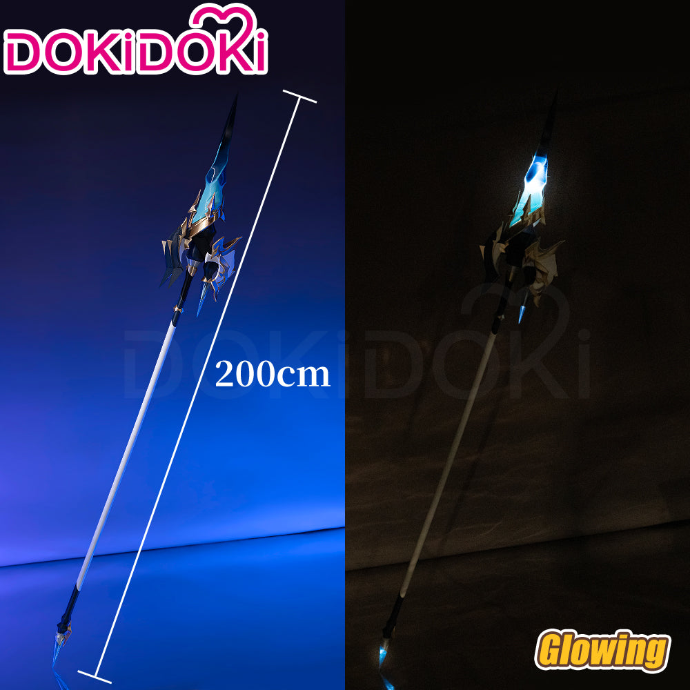 【Glowing】DokiDoki Game Genshin Impact Cosplay Lohen Prop Disaster and Remorse Spear