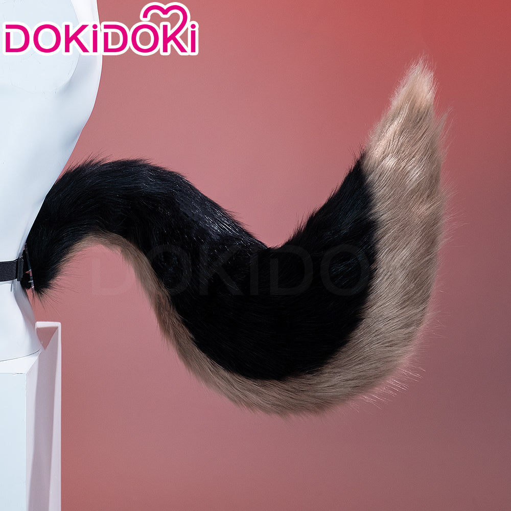 【Partial Ready For Ship】DokiDoki Game Zenless Zone Zero Cosplay Komano Manato Wig / Ears / Tail Short Curly Black Red Silver Hair ZZZ