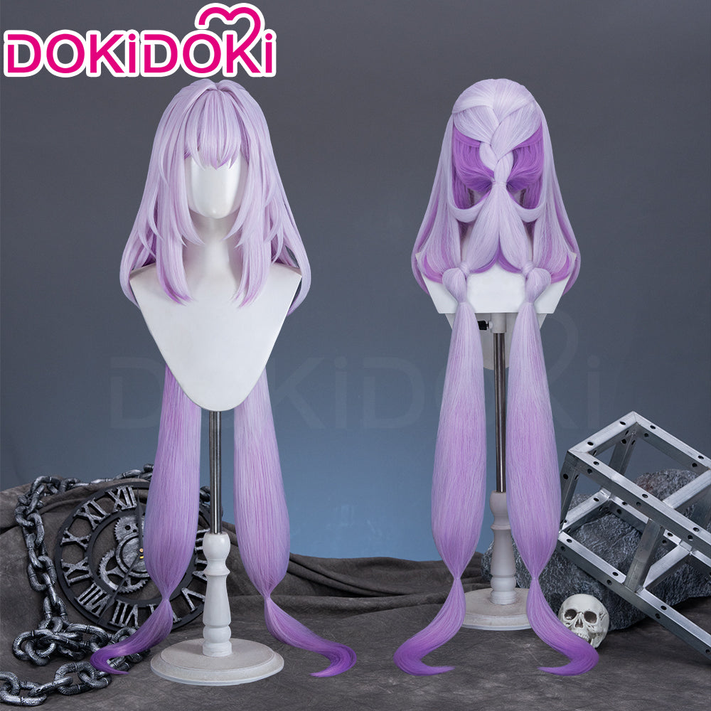 【Wig Ready For Ship】DokiDoki Game Honkai: Star Rail Cosplay Castorice Cosplay Wig / Headwear Ears / Earrings Ear Clips Ear Accessories  Long Straight Purple Hair Twin Ponytails