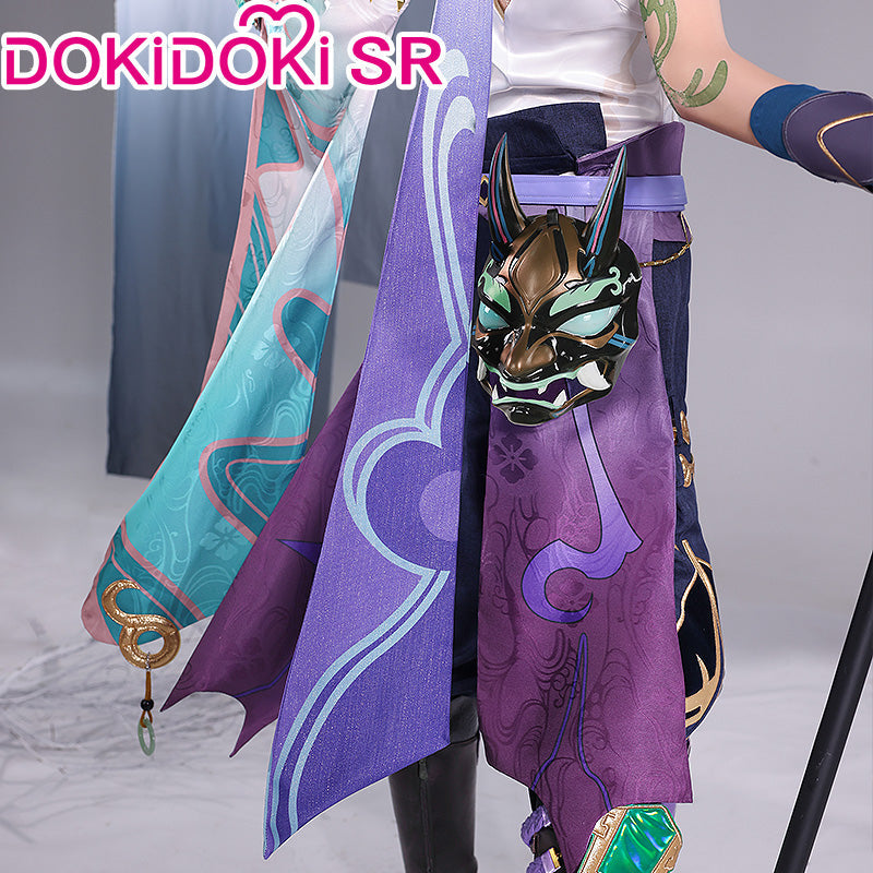 【US/EU LOCAL SHIPPING 】【S-2XL】DokiDoki-SR Game Genshin Impact  Cosplay Xiao Halloween Costume / Wig Men