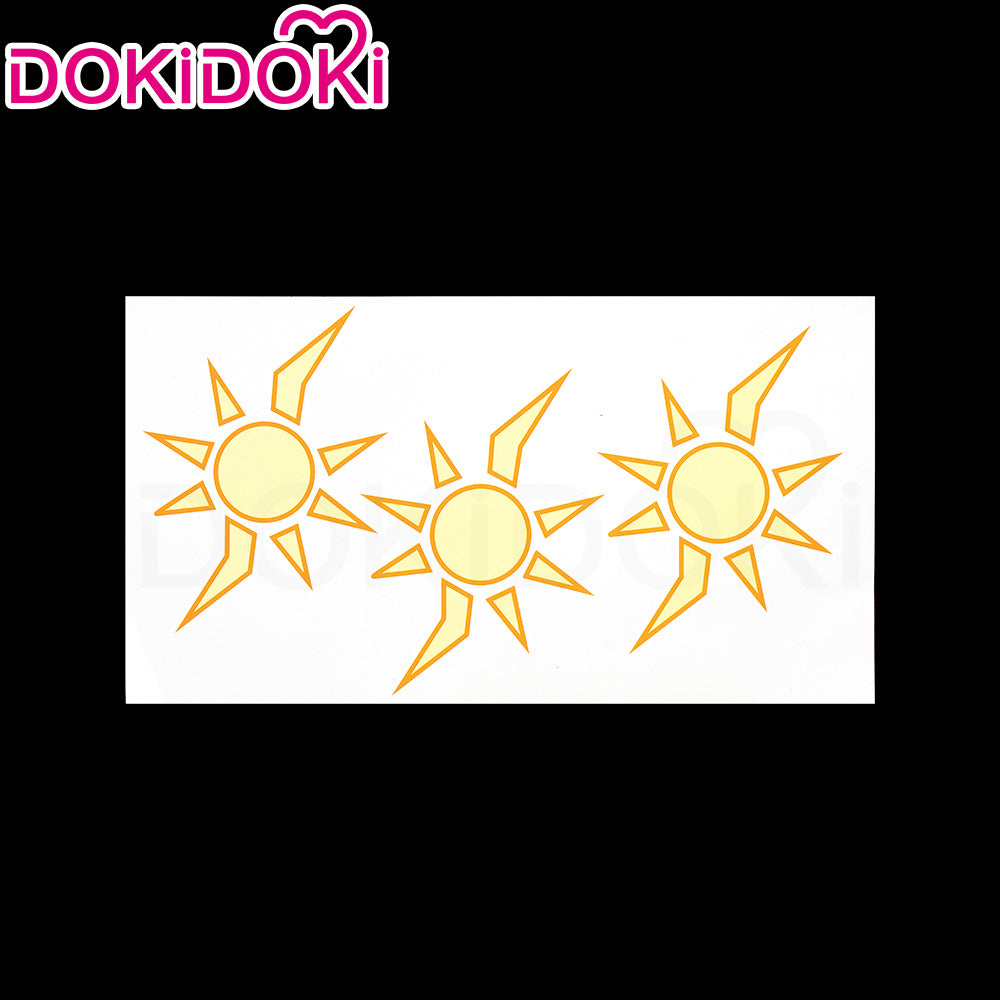 【Partially Ready For Ship】DokiDoki Game Honkai: Star Rail Cosplay Phainon Wig / Weft / Tattoo /  Ear Clips Short Straight Silver Hair Darkening