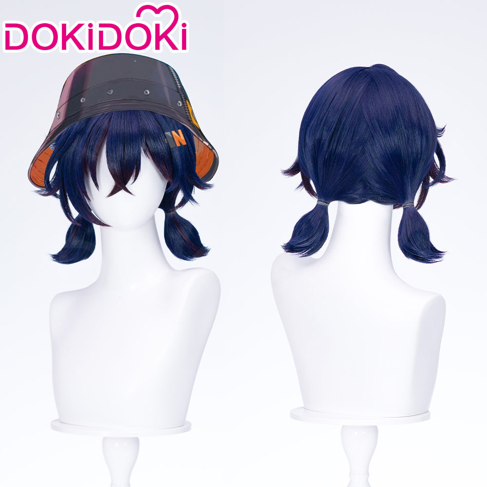 【Partially Ready For Ship】DokiDoki Game Zenless Zone Zero Cosplay Belle Cosplay Wig Short Purple / Hairpin Summer Skies ZZZ
