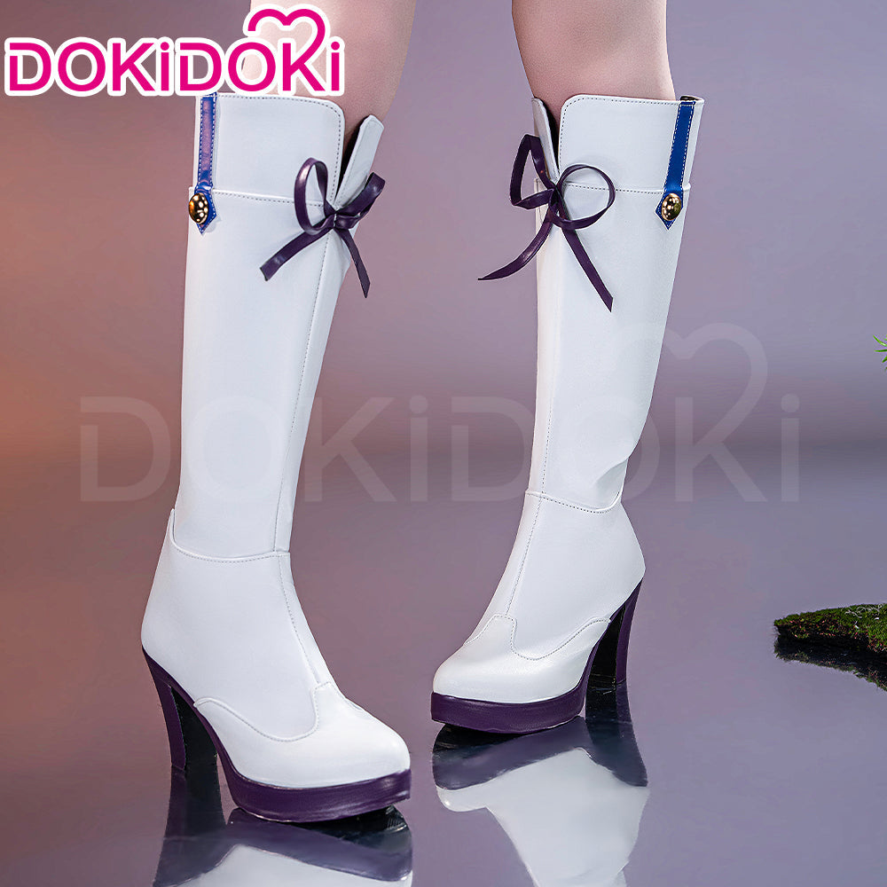 DokiDoki Game Cosplay Shoes Boots White Purple