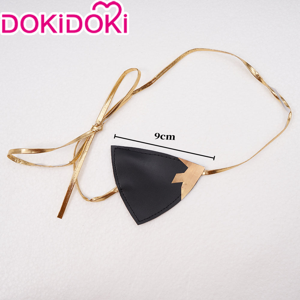 【Ready For Ship】DokiDoki Game Genshin Impact Cosplay  Kaeya Wig/ Eye-Patch  Long Dark Blue