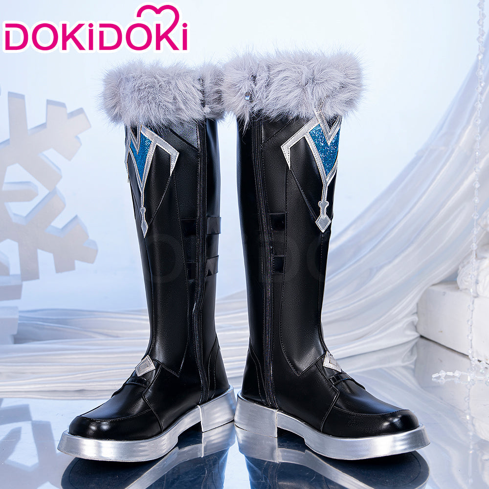DokiDoki Game Genshin Impact Cosplay Traveler Aether Shoes Kong Night Hunt in Snow Snezhnaya
