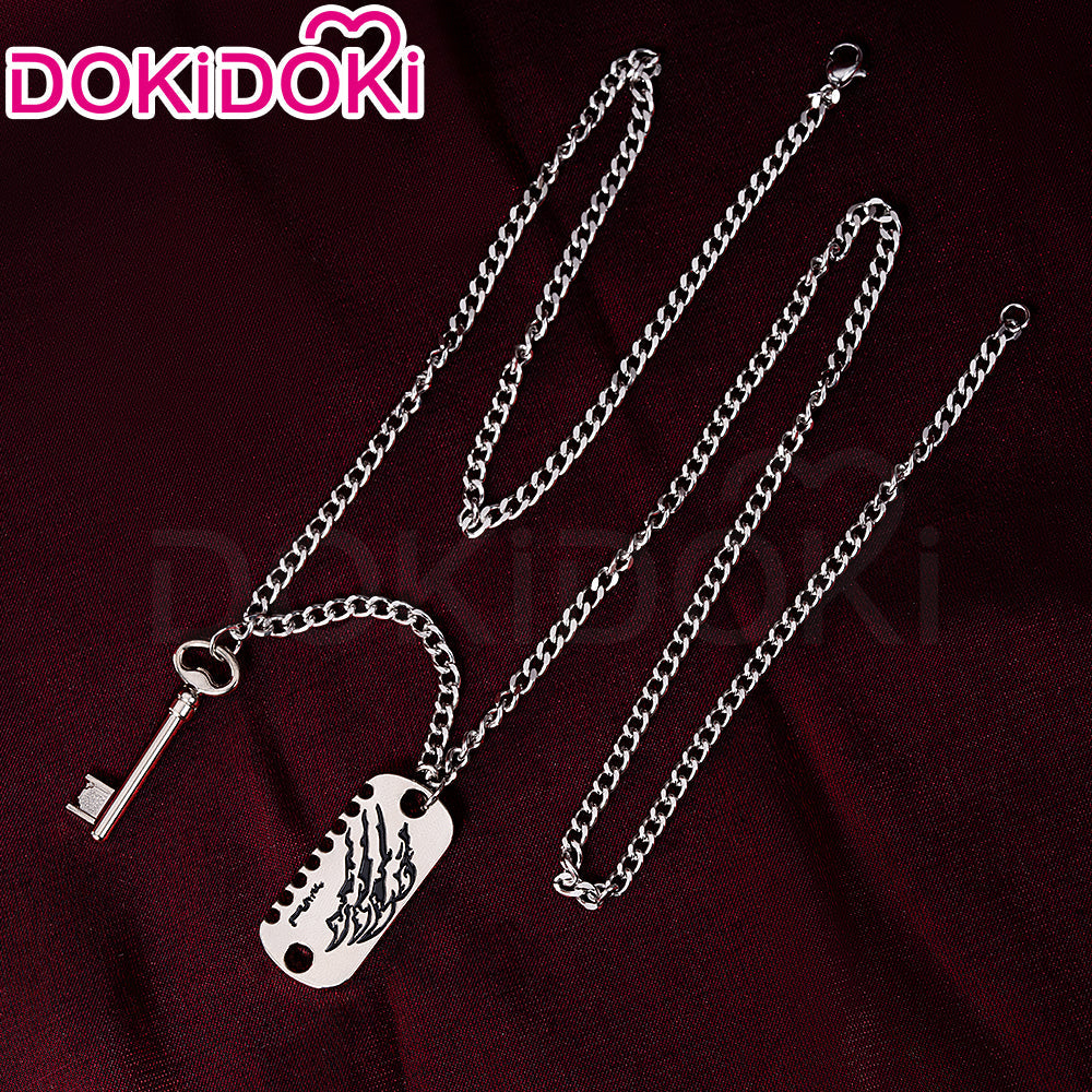 【Ready For Ship】DokiDoki Game Love And Deepspace Cosplay Caleb Wig / Necklace / Bracelet Short Straight Black Brown Hair Mullet Cosmic Horizon Wolf Cut