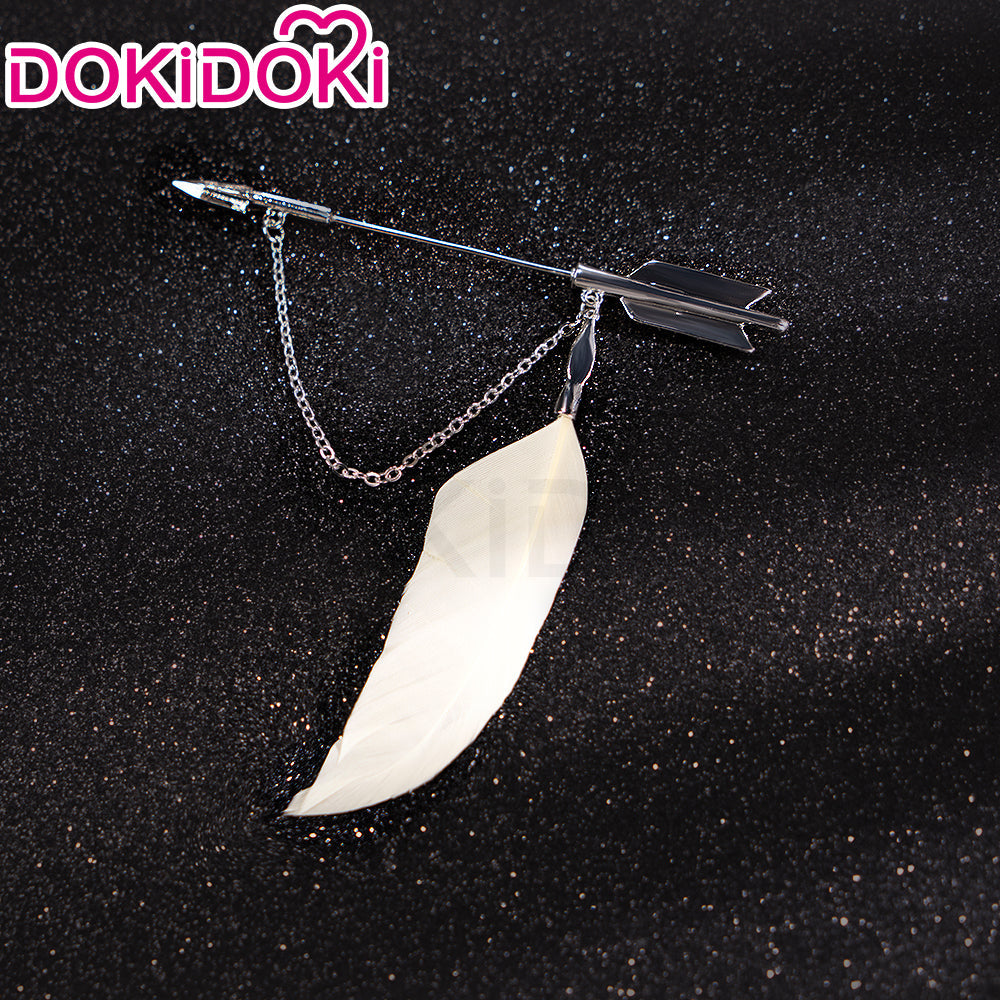 DokiDoki Game Love And Deepspace Cosplay Sylus Prop Goodcat Code Feather Brooch Scarlet Nocturne