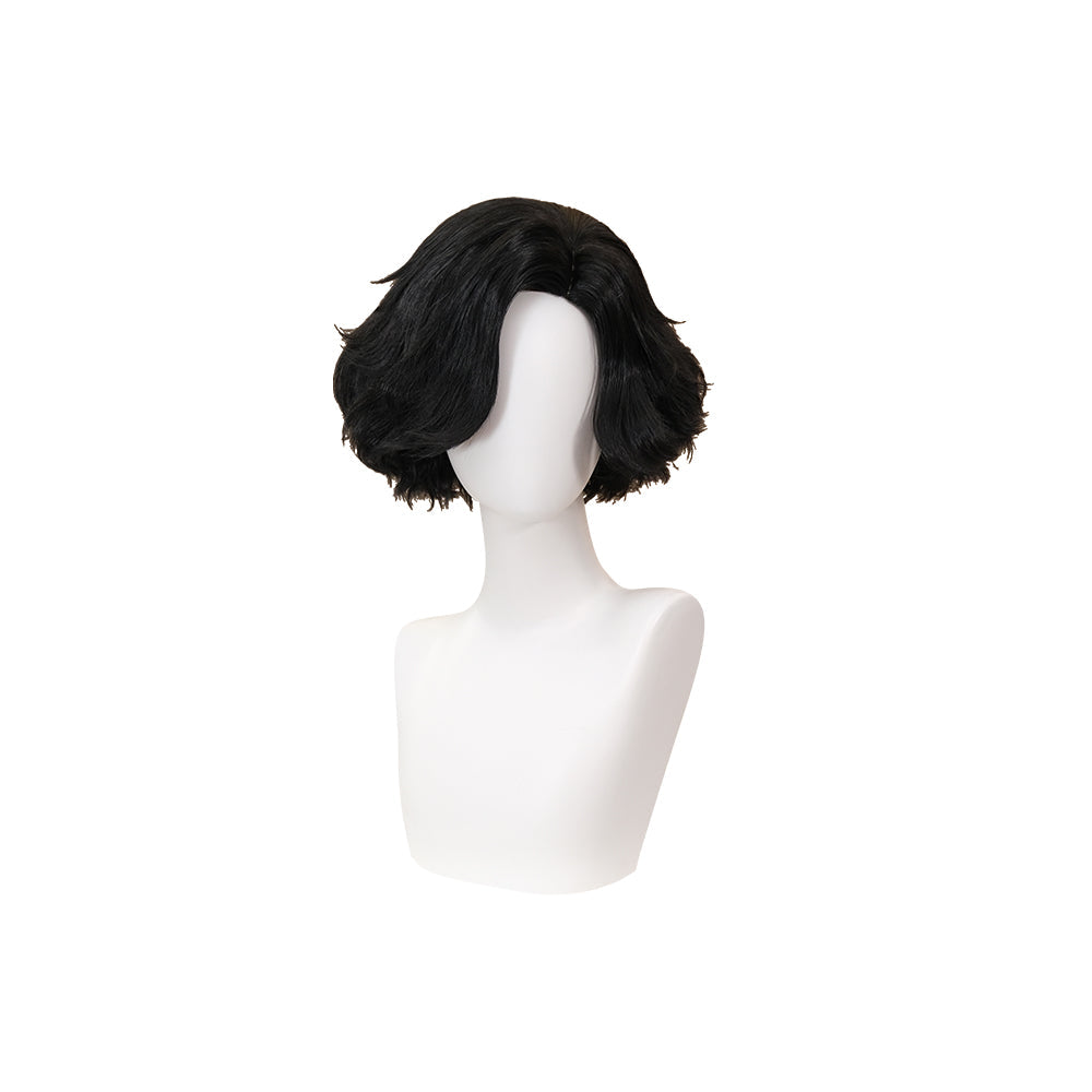 【Ready For Ship】DokiDoki Game Cosplay Pinocchioo Wig  Short Curly Black Hair