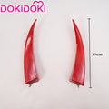【Ready For Ship】DokiDoki Game Genshin Impact Arataki Itto Cosplay Wig Men Long Silver Red / Horns
