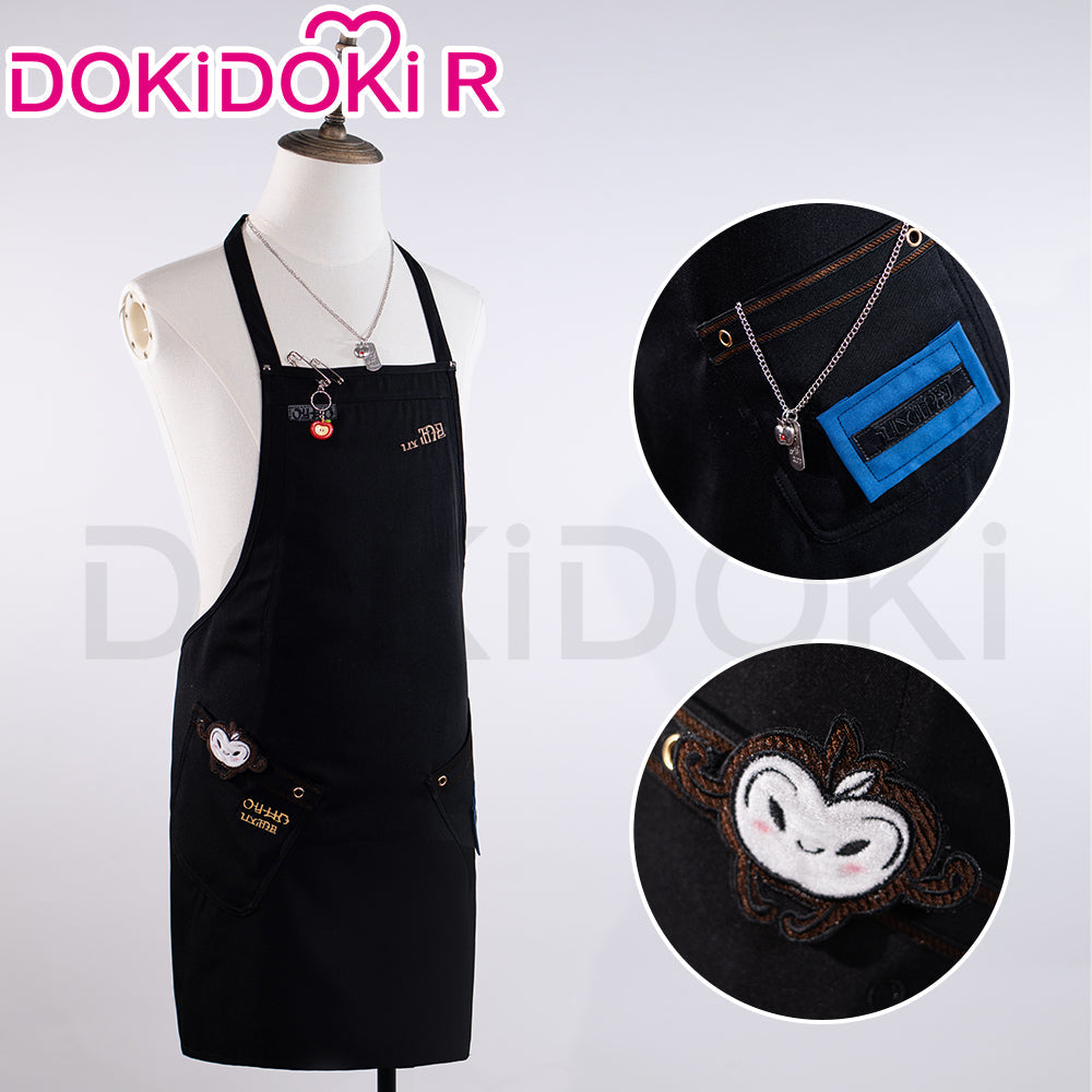 【In Stock】DokiDoki-R Game Love and Deepspace Cosplay Caleb Costume Black Apron Indulgent Scheme