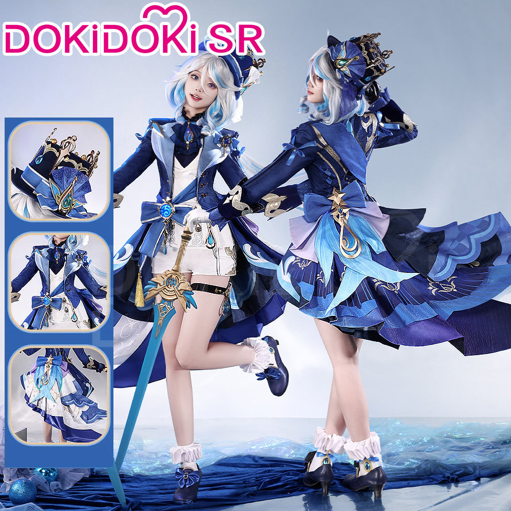 【US/EU LOCAL SHIPPING】【Size S-2XL】DokiDoki-SR Game Genshin Impact Cosplay Fontaine Furina Costume Dark Furina Focalors