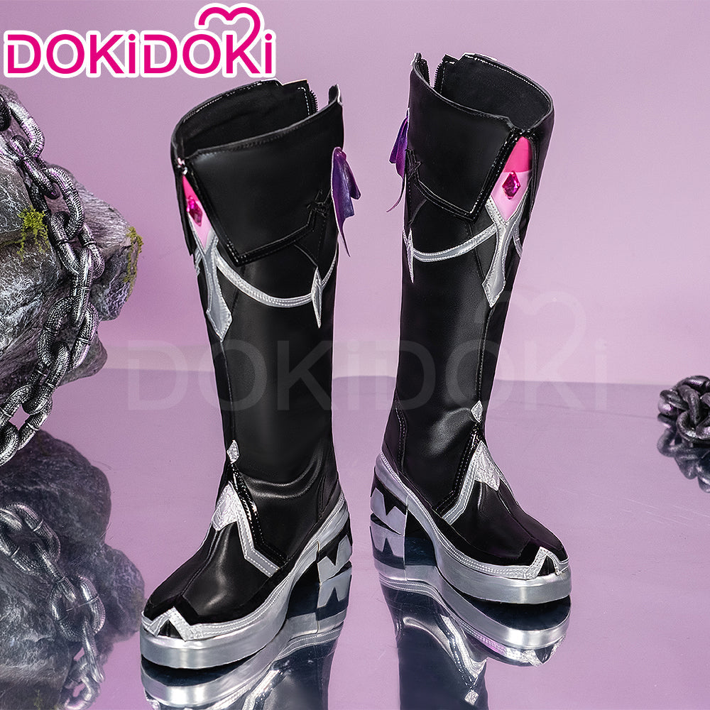 DokiDoki Game Genshin Impact Cosplay Durin Shoes Song of the Welkin Moon Black / Grey