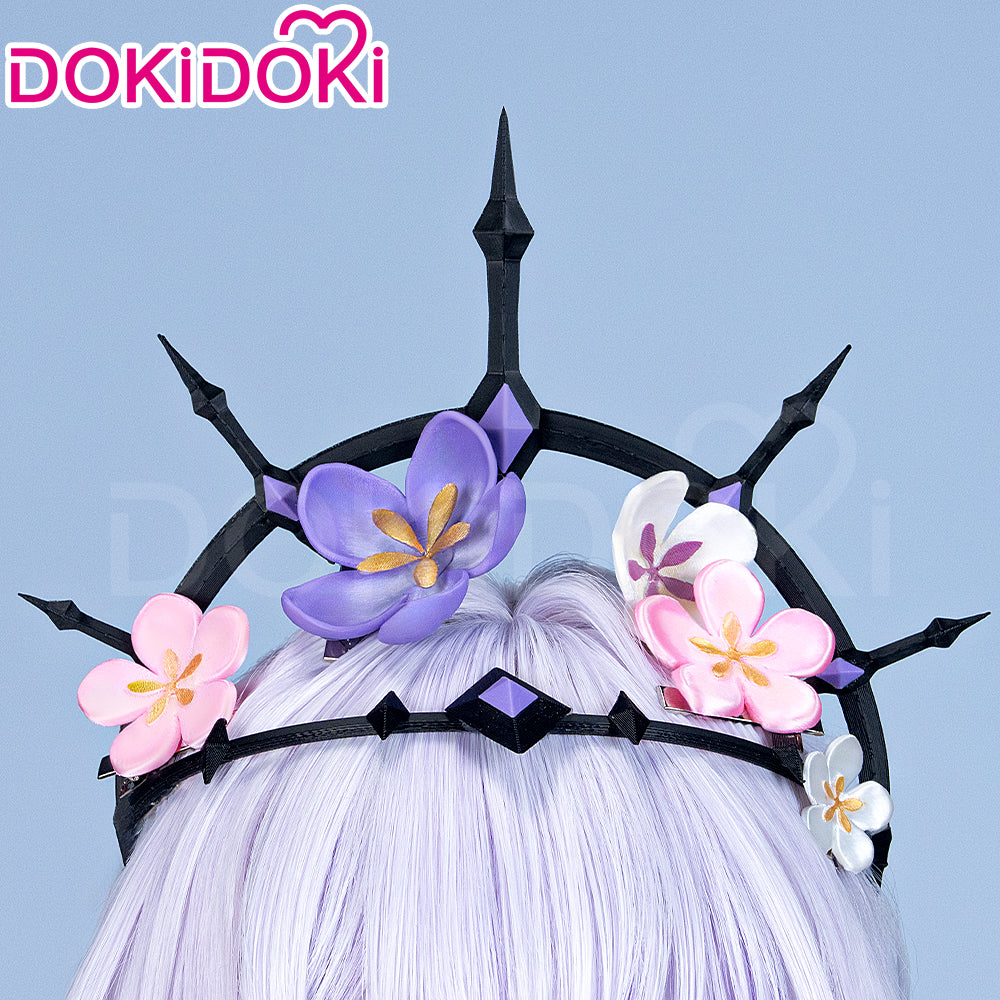 【Wig Ready For Ship】DokiDoki Game Honkai: Star Rail Cosplay Castorice Cosplay Wig / Headwear Ears / Earrings Ear Clips Ear Accessories  Long Straight Purple Hair Twin Ponytails
