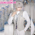 DokiDoki-R Game Love and Deepspace Cosplay Xavier Costume Silvery Polyphony Suit Top Only