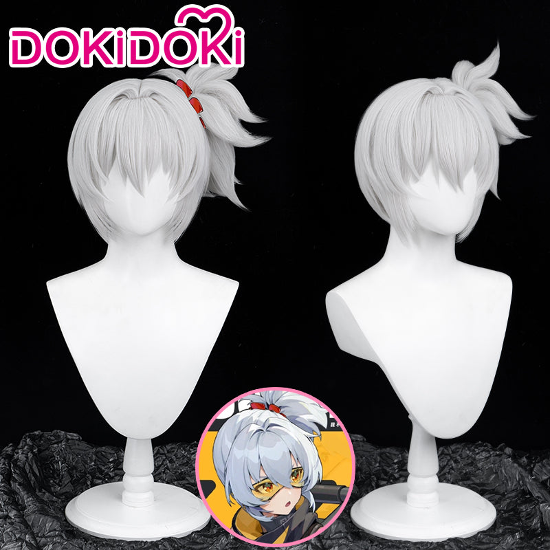 【White Ver Ready For Ship】DokiDoki Game Zenless Zone Zero Cosplay Soldier 11 Cosplay Wig Short Silver