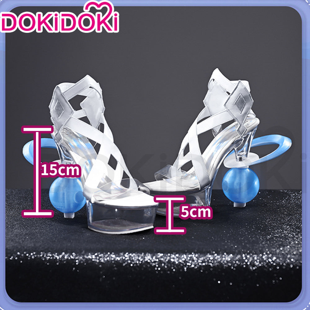 【Partially Ready For Ship】【Glowing】【Platform Sole】DokiDoki Game Genshin Impact Cosplay Columbina Shoes Moon Maiden Song of the Welkin Moon 11.5 CM