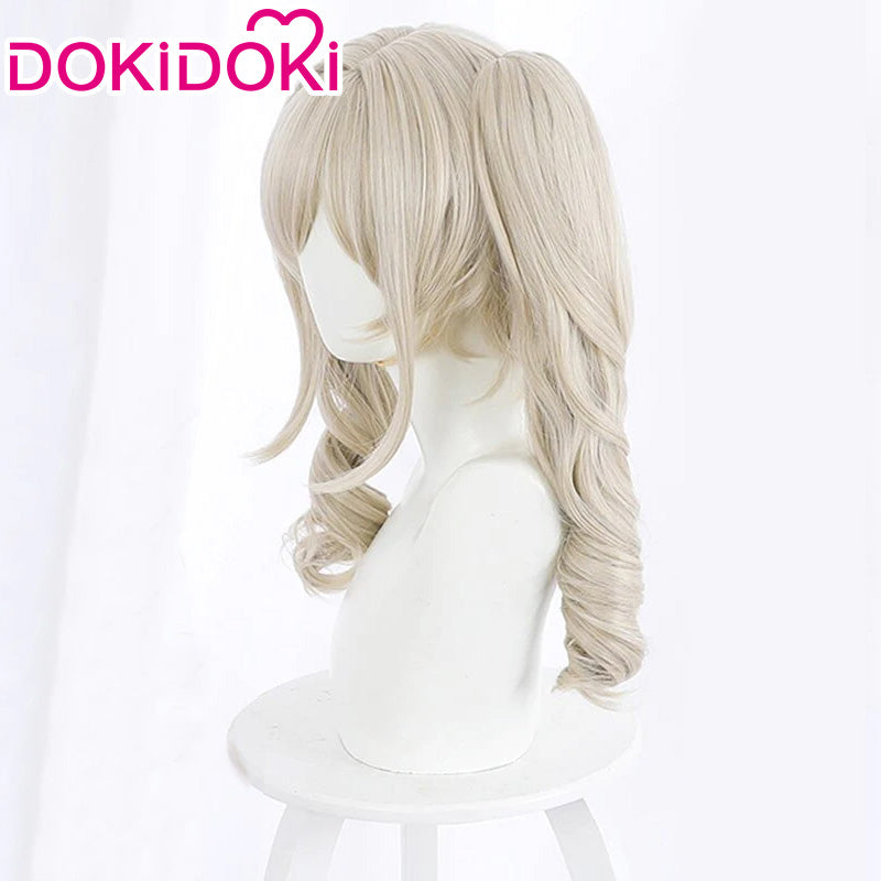 【Ready For Ship】DokiDoki Game Genshin Impact Cosplay Wig Barbara Linen Long Ponytail