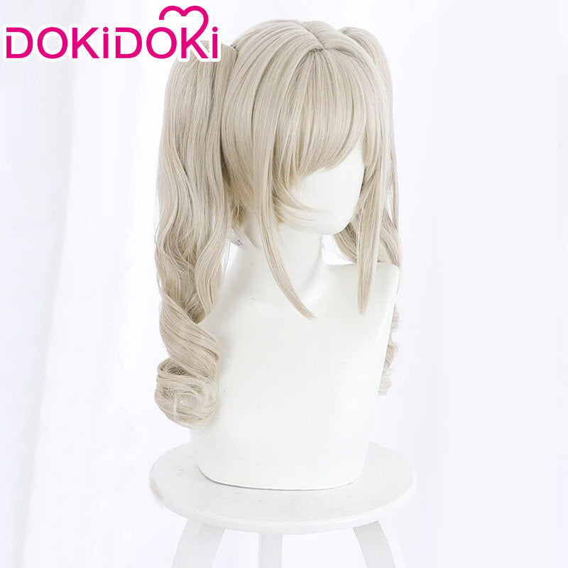 【Ready For Ship】DokiDoki Game Genshin Impact Cosplay Wig Barbara Linen Long Ponytail