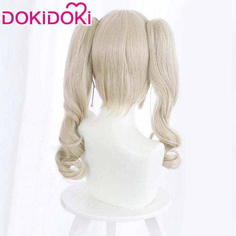 【Ready For Ship】DokiDoki Game Genshin Impact Cosplay Wig Barbara Linen Long Ponytail
