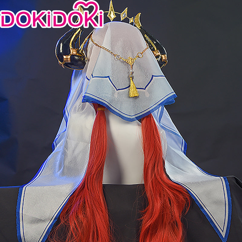 【Ready For Ship】DokiDoki Game Genshin Impact Wig Cosplay Nilou Sumeru Long Red