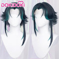 【Ready For Ship】【Front Lace】DokiDoki Game Genshin Impact Cosplay Xiao Wig Short Green Wig