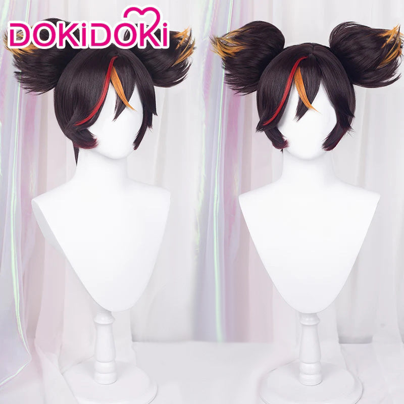DokiDoki Game Genshin Impact Xin Yan Cosplay Wig XinYan Short Brown
