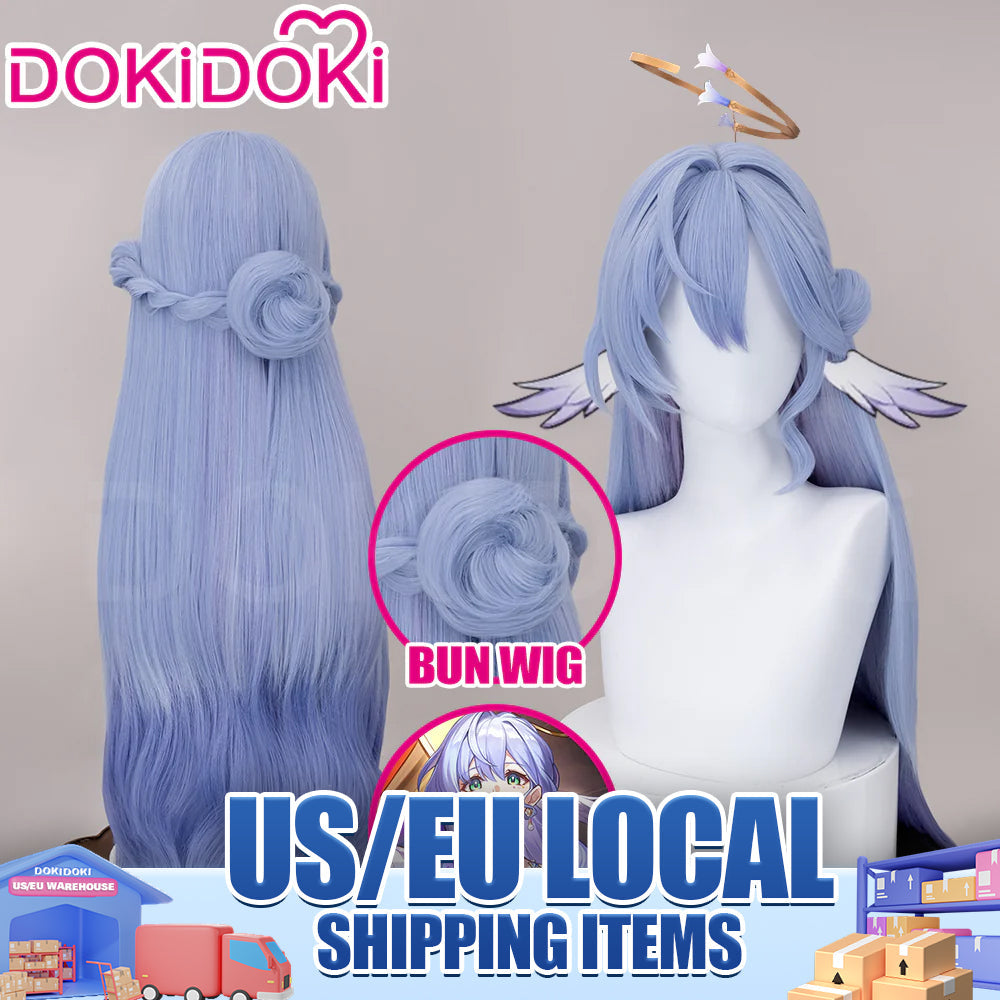 【US/EU LOCAL SHIPPING 】DokiDoki Game Honkai: Star Rail Cosplay Robin Wig Long Curly Blue Gradient Hair