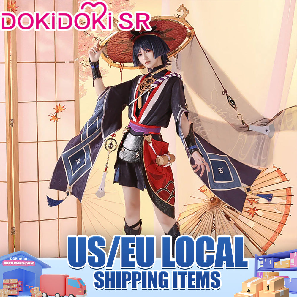 【US LOCAL SHIPPING 】DokiDoki-SR Game Genshin Impact  Scaramouche Cosplay Costume / Wig