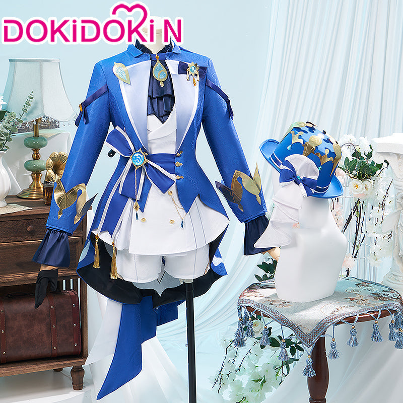 【In Stock】【Size XS-3XL】DokiDoki-N Game Genshin Impact Cosplay Focalors Costume / False Eyelashes Fontaine Furina