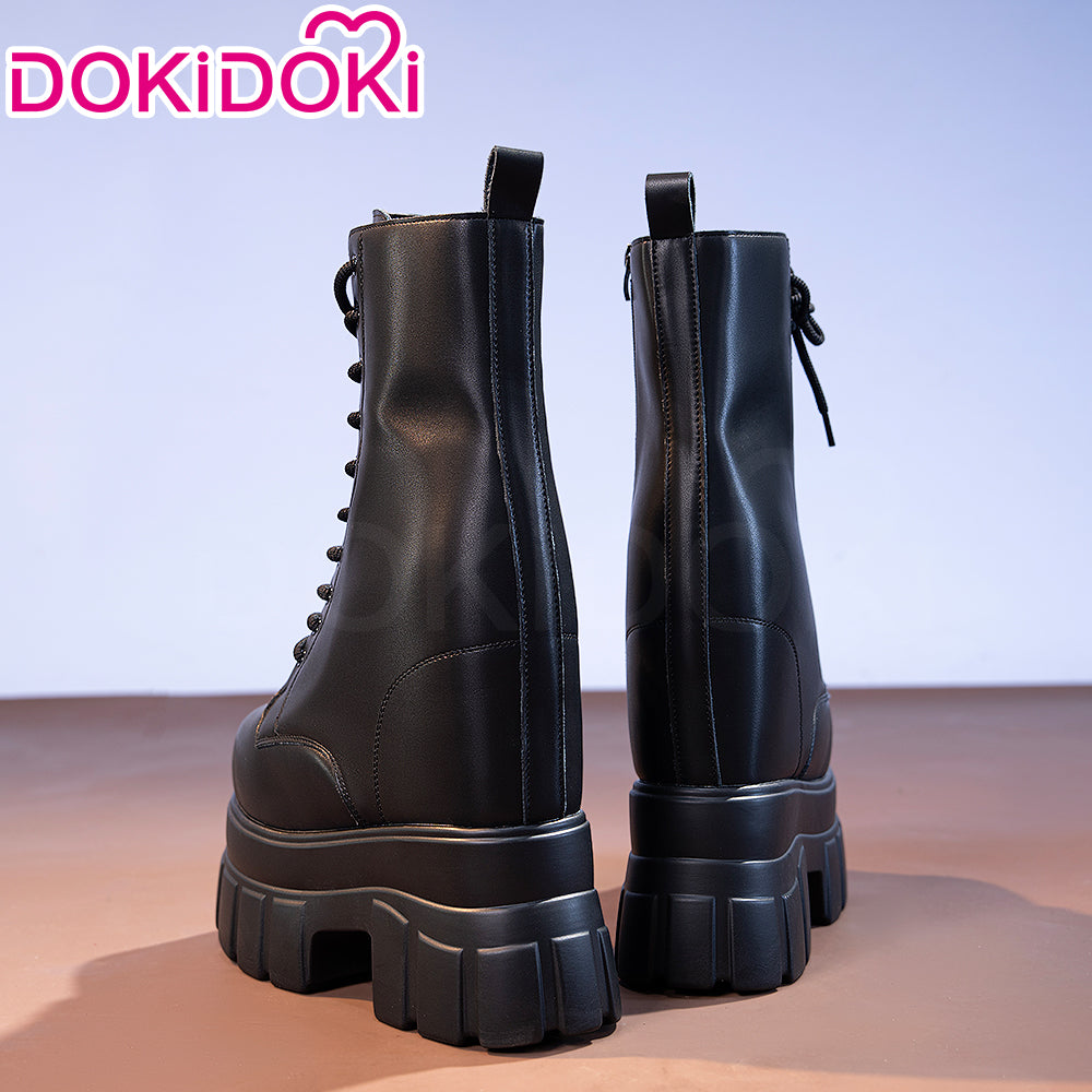 【US/EU Local Shipping】【22CM】DokiDoki Height Increasing Shoes / Elevator Shoes Martin Boots Black Invisible Thick-Soled 22 CM Platform Shoes