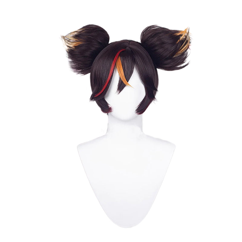DokiDoki Game Genshin Impact Xin Yan Cosplay Wig XinYan Short Brown