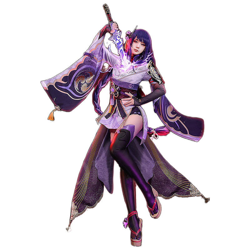 【Ready For Ship】【Size S-2XL】DokiDoki-SR Game Genshin Impact  Raiden Shogun  Cosplay Costume Baal / Shoes Halloween