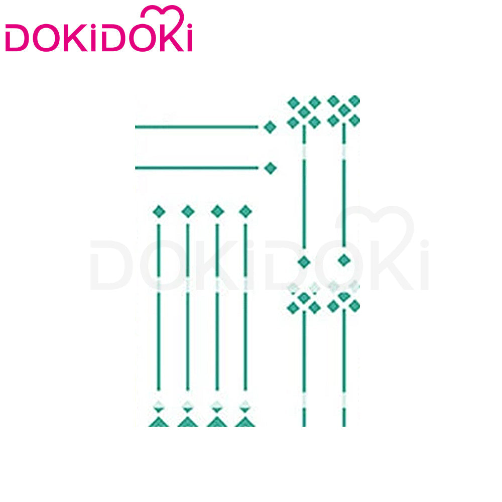 【Ready For Ship】DokiDoki Game Genshin Impact Cosplay Kinich Wig Short Black Green / Yellow Highlights Hair / Tattoo Sticker / Ear Clip / Head Accessories /  Weft Natlan