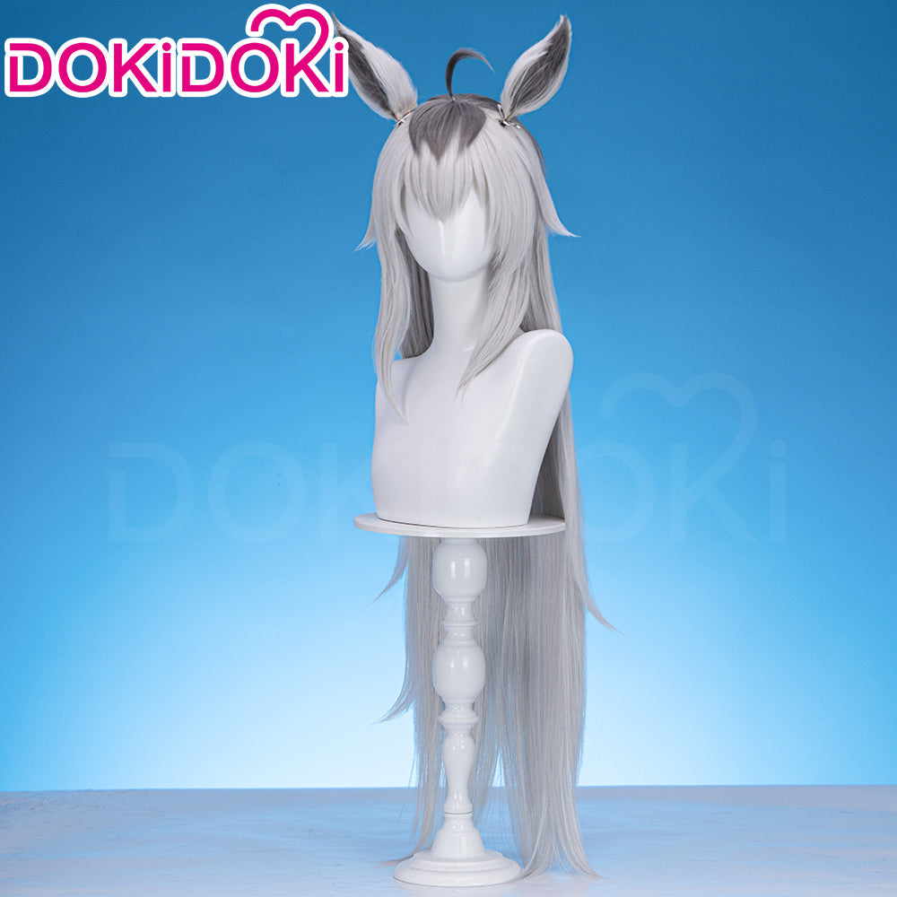 【US/EU  LOCAL SHIPPING 】DokiDoki Game Cosplay Wig Long Straight Gray Hair