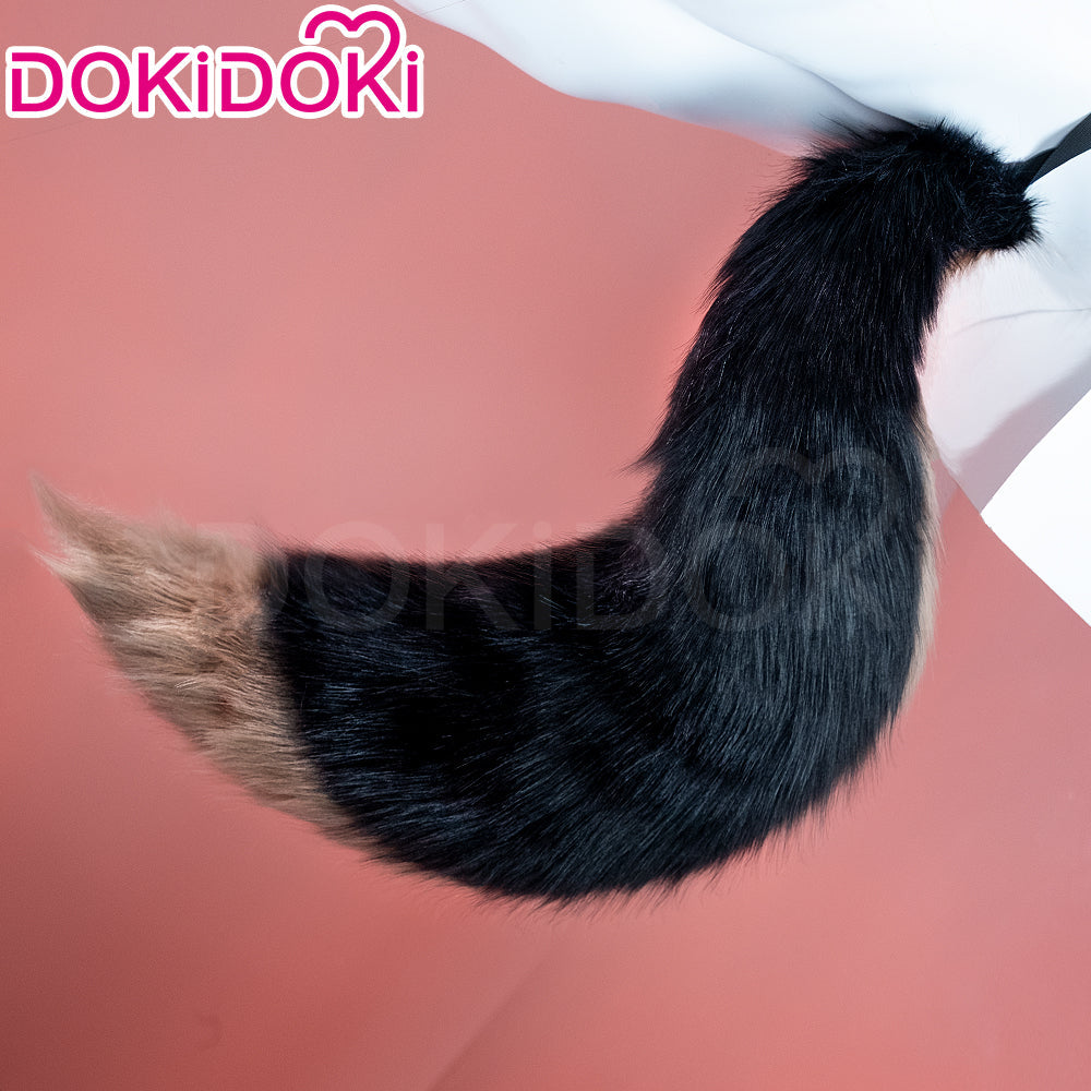 【Partial Ready For Ship】DokiDoki Game Zenless Zone Zero Cosplay Komano Manato Wig / Ears / Tail Short Curly Black Red Silver Hair ZZZ
