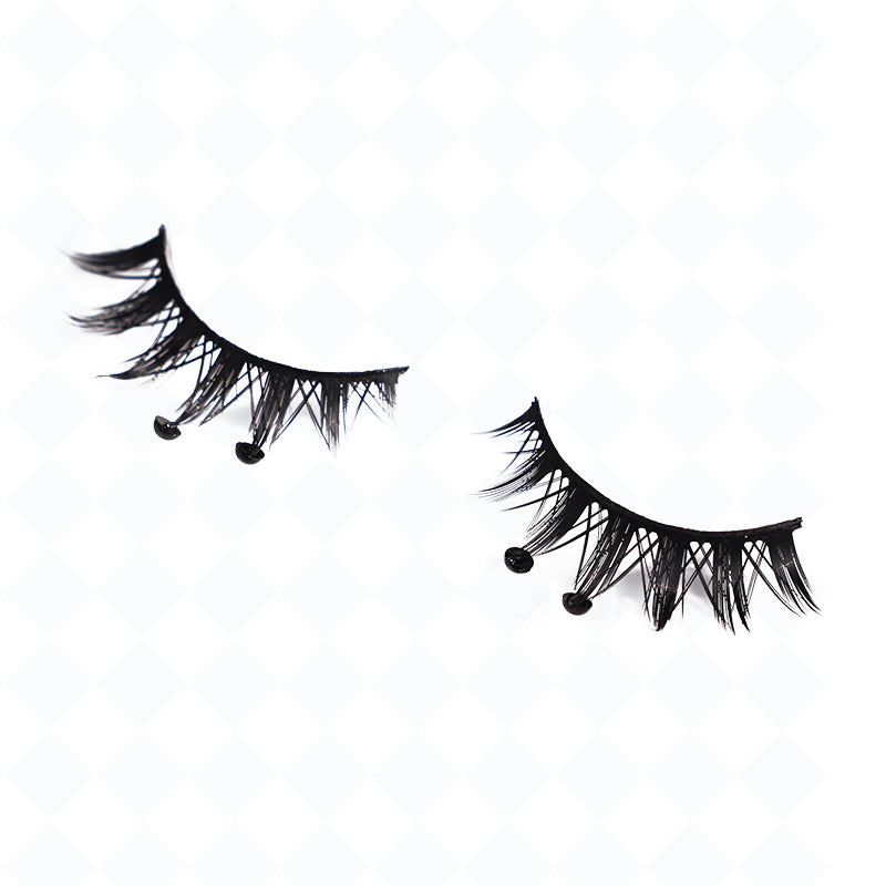 【Partially Ready For Ship】DokiDoki Game Genshin Impact Cosplay Focalors Black False Eyelashes With Rhinestones Furina Fontaine