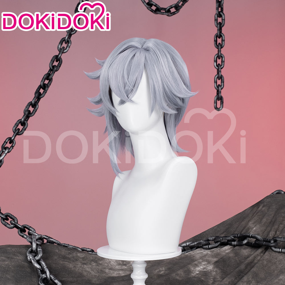 【Ready For Ship】DokiDoki Game Honkai: Star Rail Cosplay Moze Wig Short Straight Grey Hair