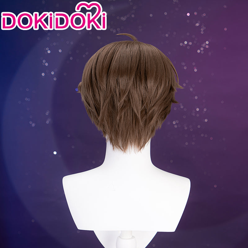 DokiDoki Game Honkai: Star Rail Cosplay Welt Yang Wig / Glasses Brown Short