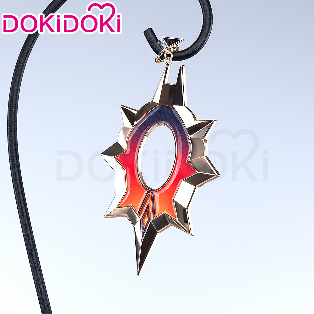 【Ready For Ship】DokiDoki Game Genshin Impact Cosplay Pyro Archon Mavuika Wig / Light Strips/ Wefts / Earclip / Glasses Natlan Long Curly Orange