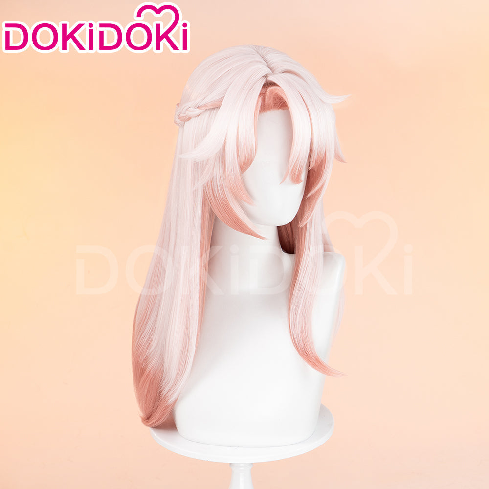 DokiDoki Game Honkai: Star Rail Cosplay Jiaoqiu Wig Long Straight Pink Hair / Ear / Tial  Jiao Qiu