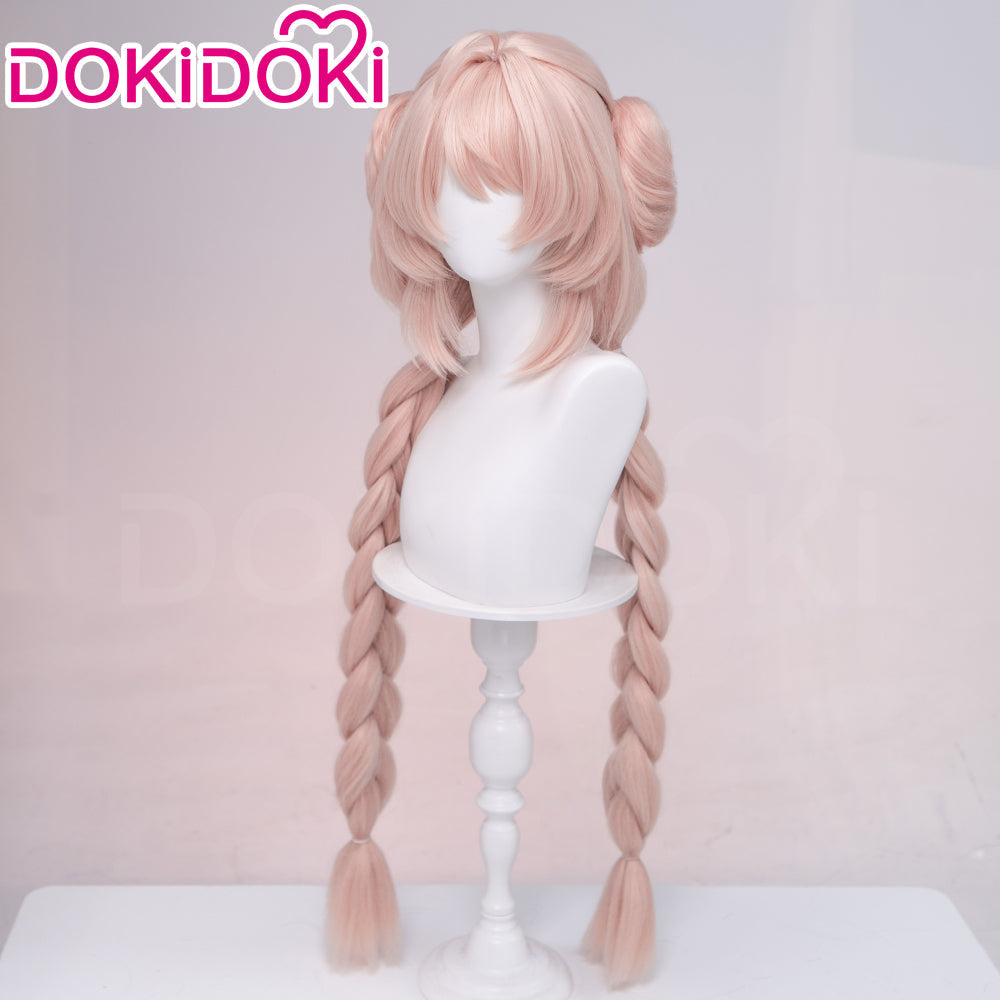 【Ready For Ship】DokiDoki Game Zenless Zone Zero Cosplay Zhao Wig Long Straight Pink Hair Double Braids Rabbit ZZZ