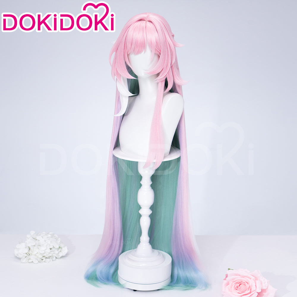 【EU Local Shipping】DokiDoki Game Honkai: Star Rail Cosplay Cyrene Wig Short Curly Light Dark Pink Gradient Hair / Head Accessory Set