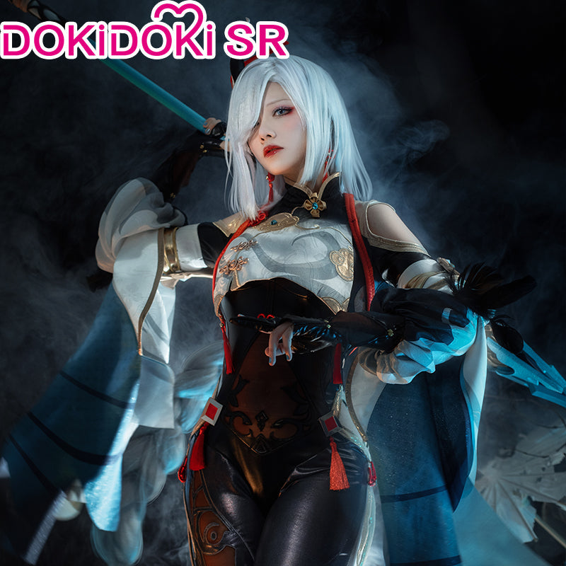【Size S-2XL】DokiDoki-SR Game Genshin Impact Shenhe Cosplay Costume Shen He