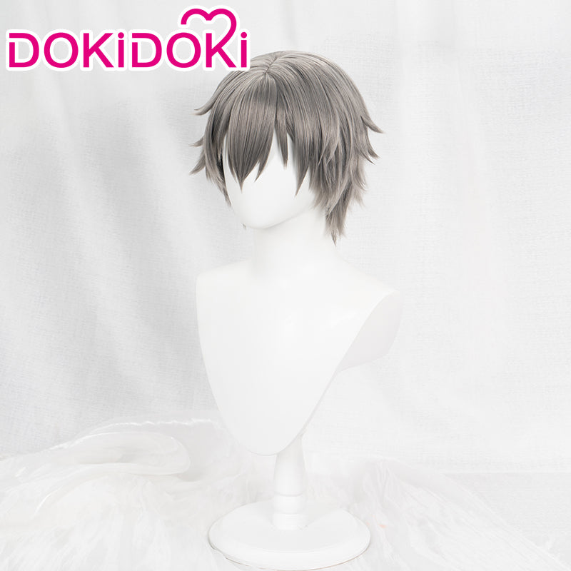 【US LOCAL SHIPPING 】DokiDoki Game Honkai: Star Rail Cosplay Hero Caelus Cosplay Wig Short Grey Trailblazer