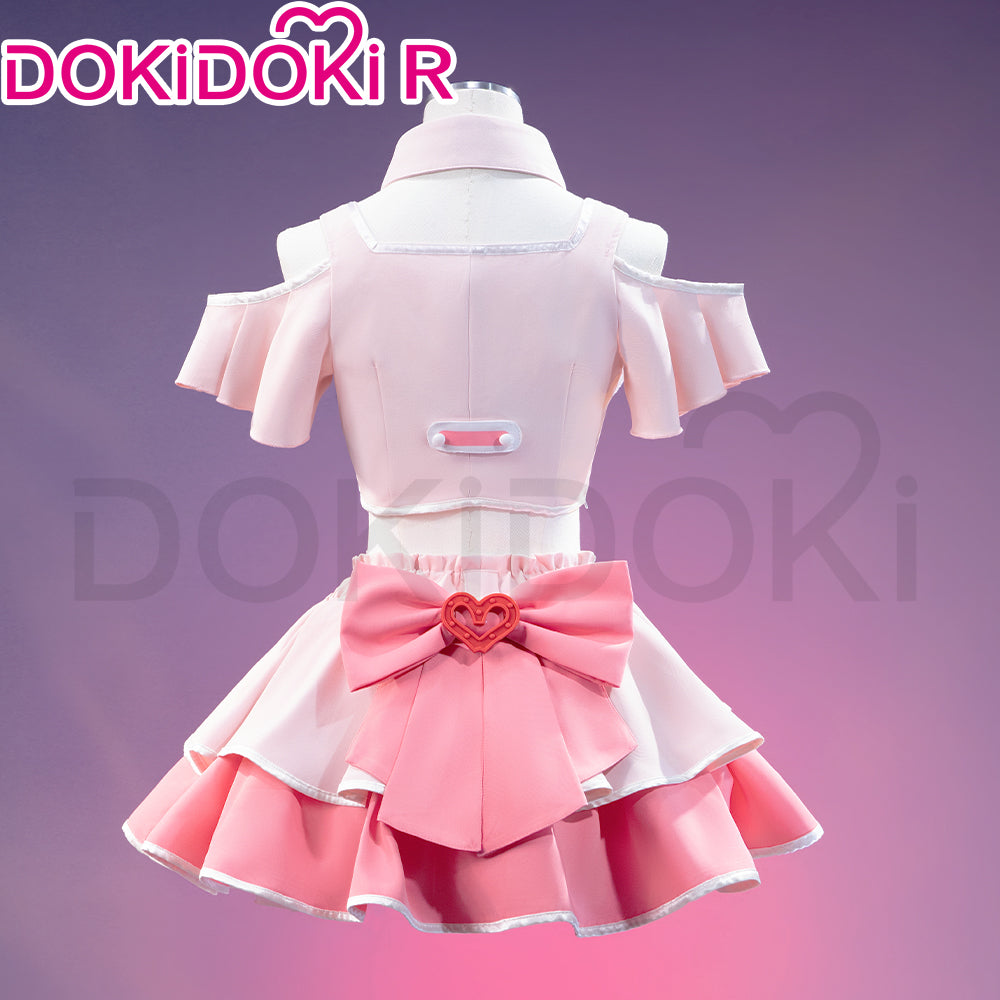 【Size S-2XL】DokiDoki-R Game Cosplay 4.5th Anniversary Costume White Pink Dress Cute Lolita