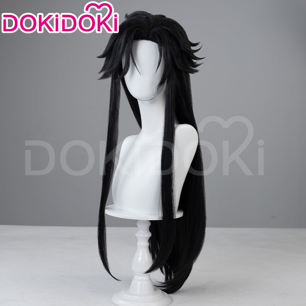 【Partially Ready For Ship】DokiDoki Game Genshin Impact Capitano Cosplay Wig / Mask Long Straight Red Hair Natlan The Captain