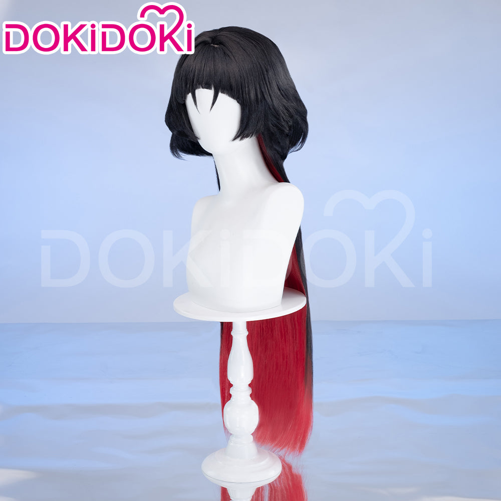 【Ready For Ship】DokiDoki Game Zenless Zone Zero Cosplay Jane Doe Wig / Nails /Weft Long Black Red Hair ZZZ