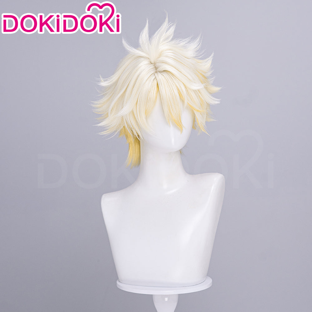 【Partially Ready For Ship】DokiDoki Game Honkai: Star Rail Cosplay Phainon Wig / Weft / Tattoo /  Ear Clips Short Straight Silver Hair Darkening