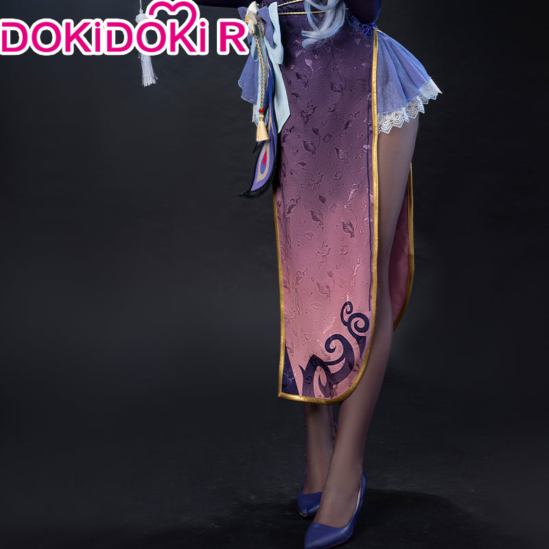 DokiDoki-R Game Genshin Impact Cosplay Raiden Shogun Baal / Keqing Cheongsam Costume  Ke Qing