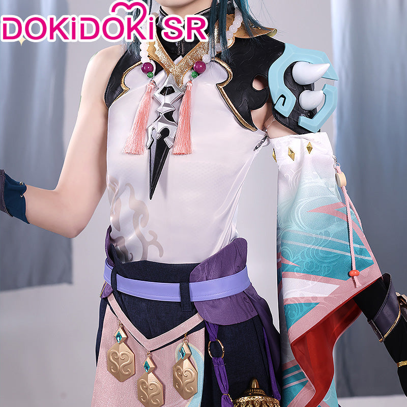 【Costume Ready For Ship】【Size S-2XL】DokiDoki-SR Game Genshin Impact  Cosplay Xiao Halloween Costume Men / Shoes